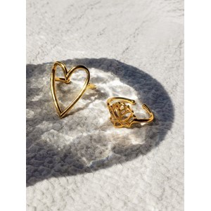 Bague cœur or fine – s’aimer