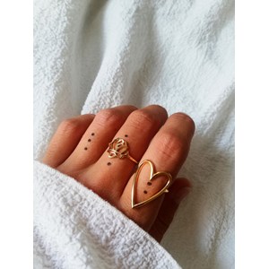 Bague cœur or fine – s’aimer