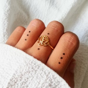 Bague fleur de lotus or – espoir