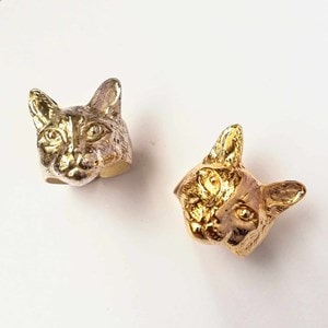 Bague chat bastet or