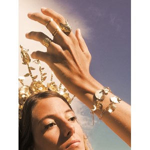 Bague chat bastet or