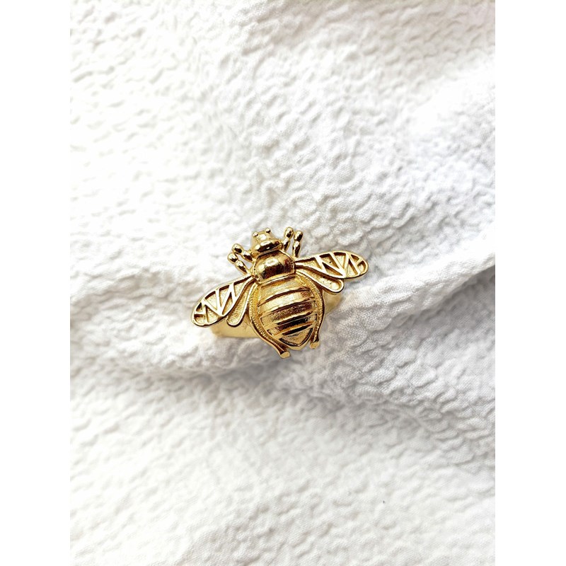 La Jungle Bijoux - Bague abeille symbolique abondance or