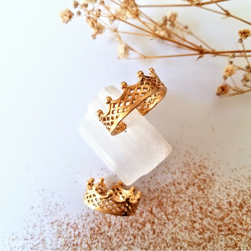 La Jungle Bijoux - Divine queen – bague couronne or