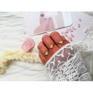 Bague couronne or souveraine