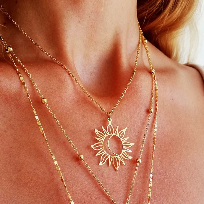 Coller Solel et Lune - Etsy France