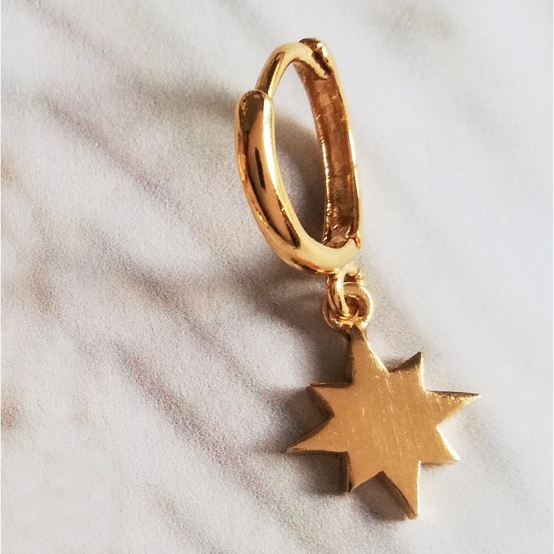 La Jungle Bijoux - Boucle d’oreille amulette étoile du nord