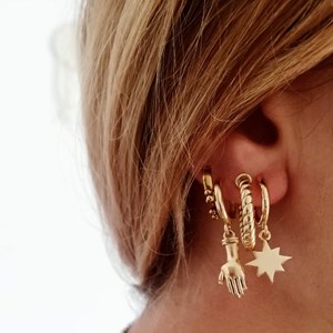 Boucle d’oreille amulette étoile du nord