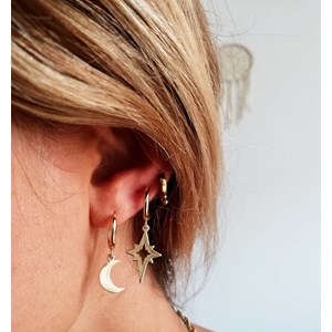 Boucle d’oreille amulette étoile du nord