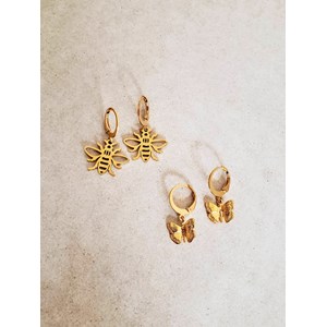 Boucle d’oreille papillon sororité