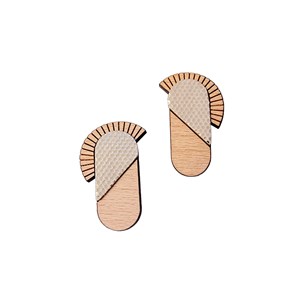 Boucles en bois maya abeille