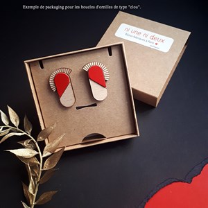 Boucles en bois maya abeille