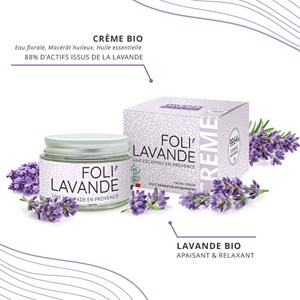 Crème visage foli'lavande