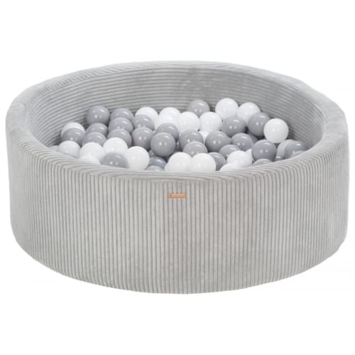 Velinda - Piscine à balles 200 balles 90 cm gris