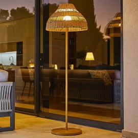 Lampadaire sans fil beige elion