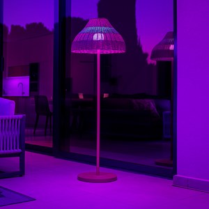 Lampadaire sans fil beige elion