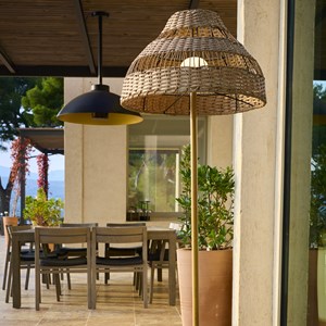 Lampadaire sans fil beige elion