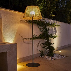 Lampadaire sans fil beige raffy tall