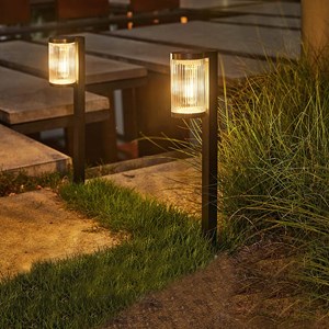 Lot de 2 balises solaires noir beamlit