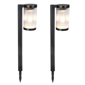 Lot de 2 balises solaires noir beamlit
