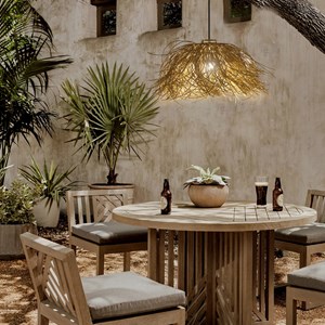 Suspension solaire beige frou frou