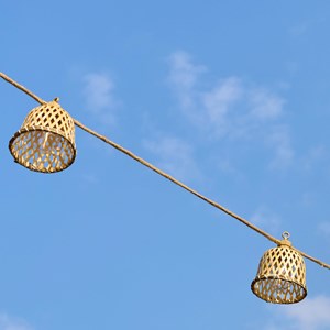 Guirlande solaire hybride beige maly