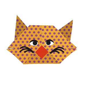 Kids origami - chat