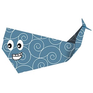 Kids origami - baleine