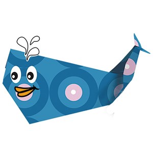 Kids origami - baleine