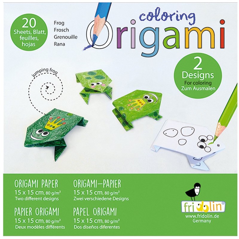 Coloring origami - grenouille
