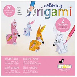 Coloring origami - lièvre