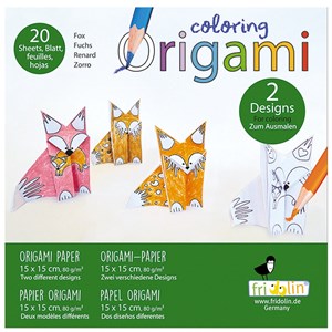 Coloring origami - renard