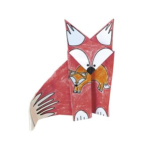 Coloring origami - renard