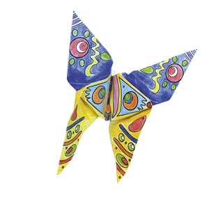 Coloring origami - papillon
