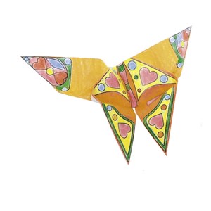 Coloring origami - papillon