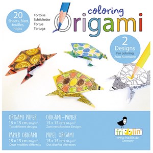 Coloring origami - tortue