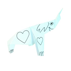 Coloring origami - eléphant