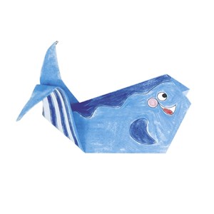 Coloring origami - baleine