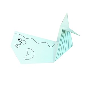 Coloring origami - baleine