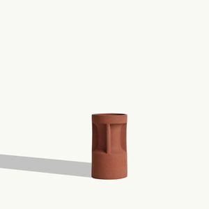 Vase élévation marron - engobe - 15cm