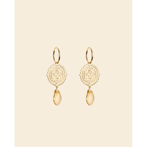 Créoles médaille citrine