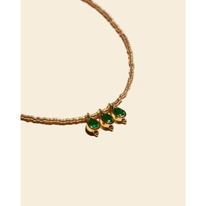 Choker gouttes ethnique vert