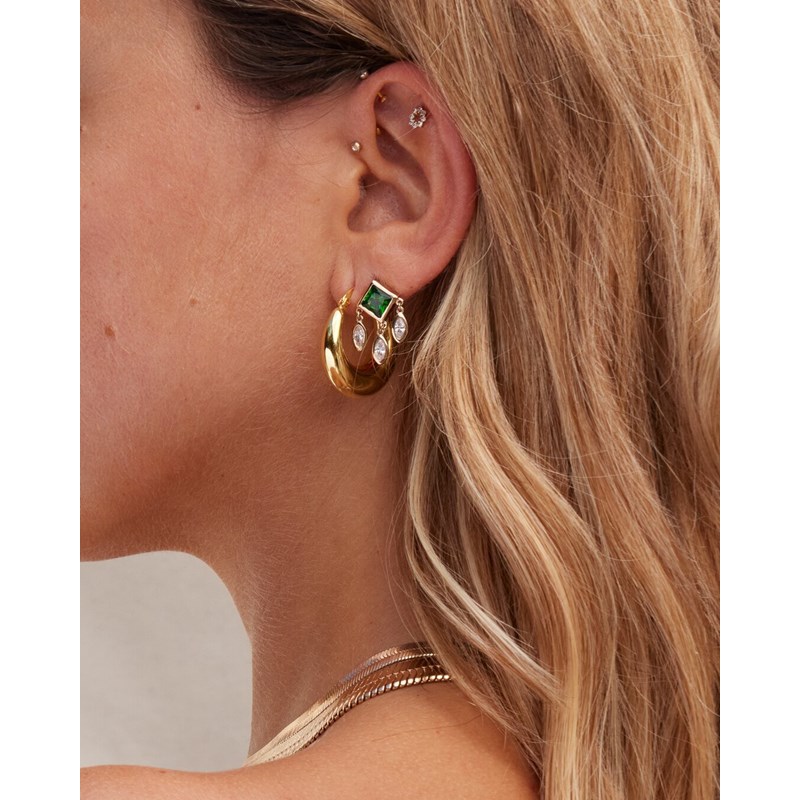 apsarajewels - Boucles d'oreille cristaux emeraude