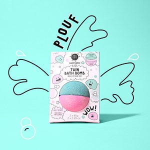 Boules de bain enfant duo rose + lagon