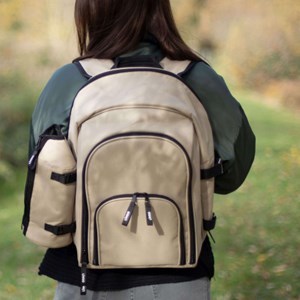 Sac à dos pique-nique isotherme beige 4