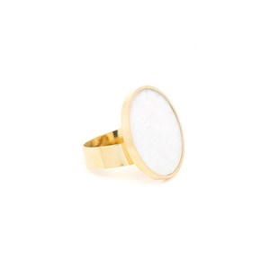 Bague paloma – agate blanche