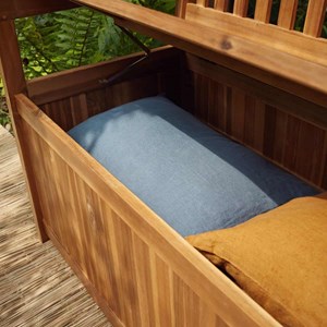 Banc coffre en bois d'acacia