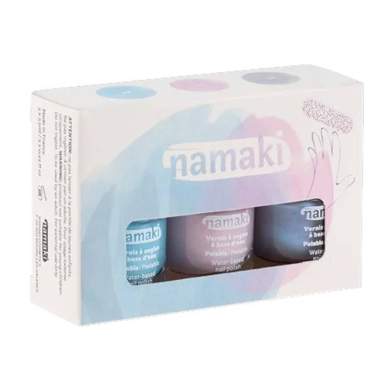 NAMAKI - Coffret 3 vernis à ongle pelable  douce