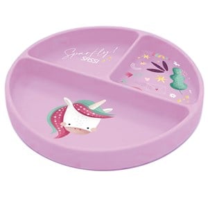 Assiette en silicone sparkly la licorne