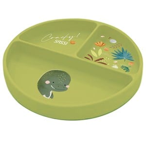 Assiette en silicone cracky le dinosaure