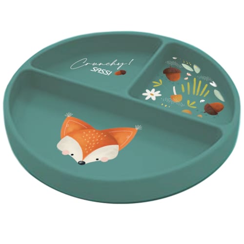 Sassi Junior - Assiette en silicone crunchy le renard